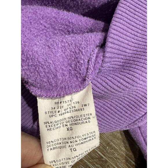 Champion Powerblend Hoodie Script - Purple/Orange Logo - Women's XL - Picture 6 of 7